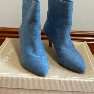 Dolce Vita Denim Blue Heeled Boots